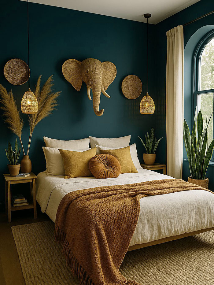 trang trí phòng ngủ của người yêu nghệ thuật